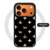 Stylish Polka Dot and Cross Flower MagSafe Case for Apple 17/15 Pro Max Phone