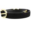 Salvatore Ferragamo Gancini belt black/gold Suede/Plated Gold Women Used