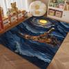 1PC Lighthouse and Dreamy Moonlight Pattern Rug Carpets for Bedroom Living Room Sofa Mat Creative Door Mat Cloakroom Home Decor