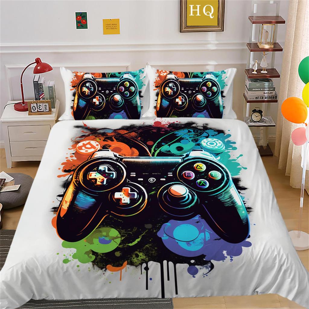 Home Bedding Set Game Player Quilt and Pillowcase AU/EU/US Double Bed/double Bed Full Size