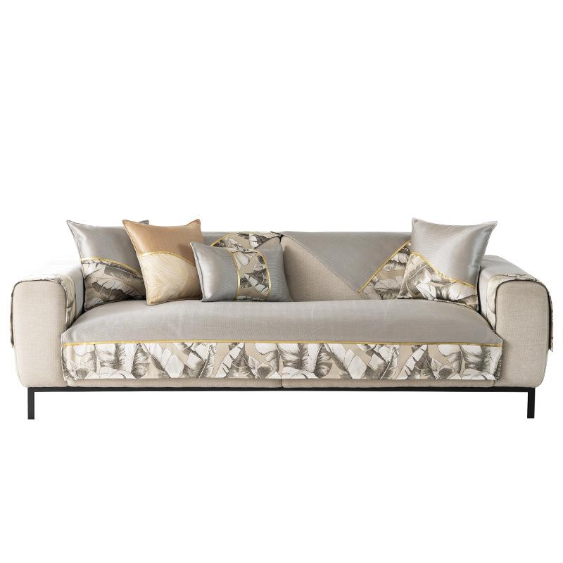 Ice Silk Sofa Cushion Summer Summer Mat Non-Slip Seat Cushions Leather Sofa Cover Summer Cool Pad Cold Feeling Seat Cushion Cover Towel