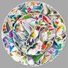 50 Hummingbird Cartoon Stickers - Colorful & Waterproof for Tablets, Thermoses, Notebooks