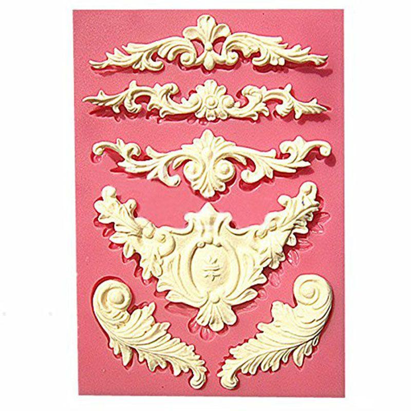 Premium Quality Silicone Fondant Mould With Vintage Baroque Cake Border Design