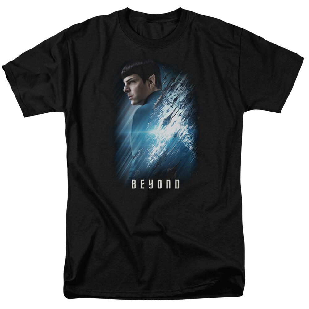 26 Star Trek Beyond Spock Poster T Shirt Licensed Sci-Fi Movie Classic Tee Black Unisex T-Shirt M