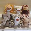 6 Stück 10 cm Niedliche Plüschpuppe Dschungel-Bruder Tiger Elefant Affe Löwe Giraffe Leopard Plüschtier Bestes Geschenk für Freundin
