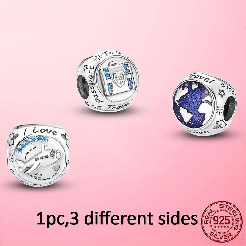 HOT SALE 925 Silver Sparkling Family Tree Dangle Charms Beads Fit Original Women Bracelet Pendant Necklace  Jewelry