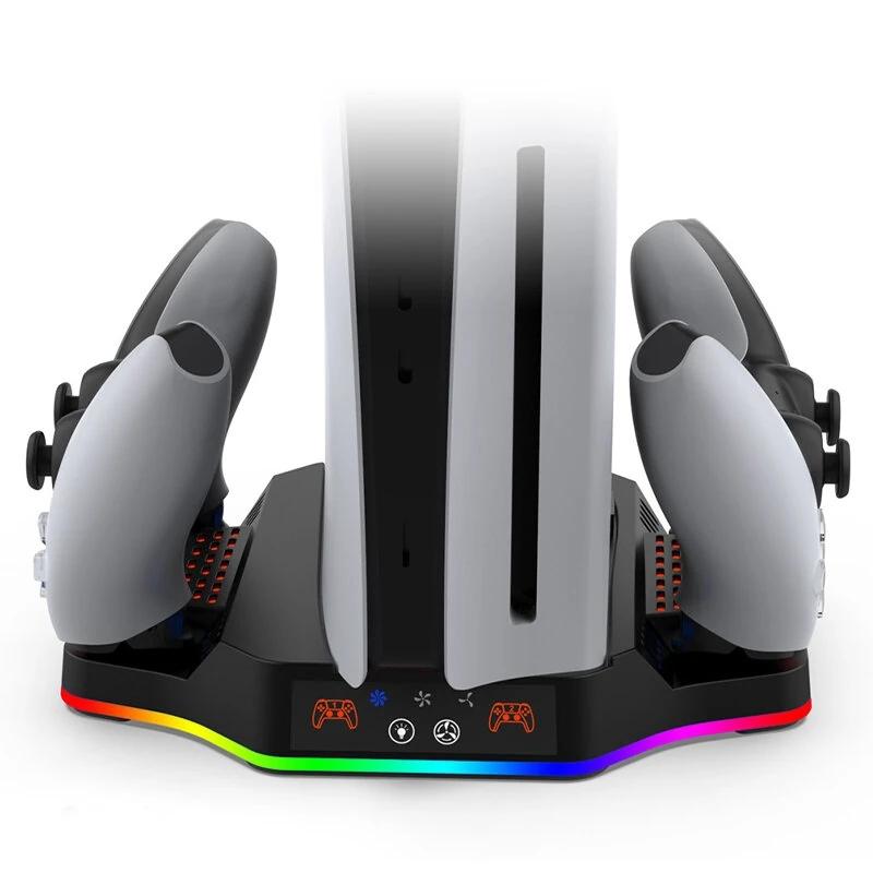 Wielofunkcyjna podstawa chłodząca z stacją dokującą do ładowania konsoli PS5 Slim
