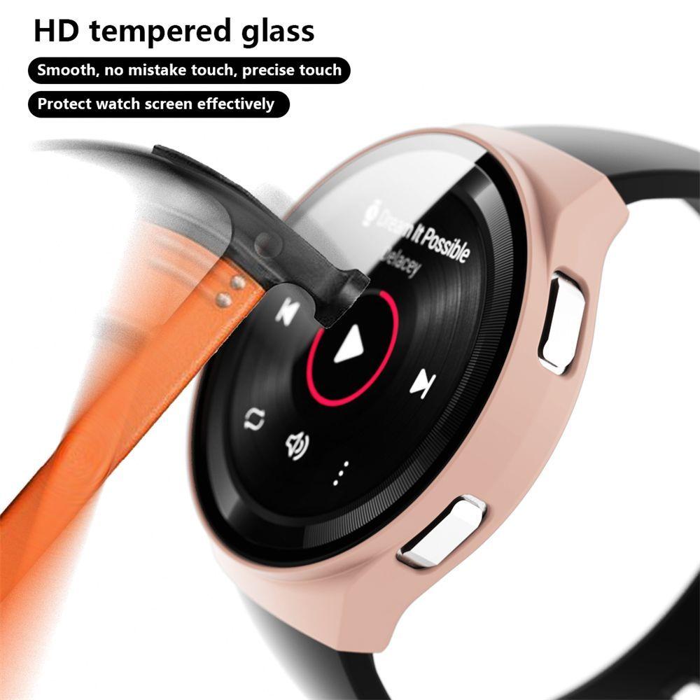 

Slim Wristbands Protective Shell Matte Hard PC Case Full Cover Screen Protector 9H Tempered Glass чёрный