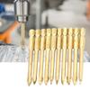 10pcs 8mm Carbide Hex Shank Triangle Spear Head Drill Bits for Ceramic Tile Glass Wood