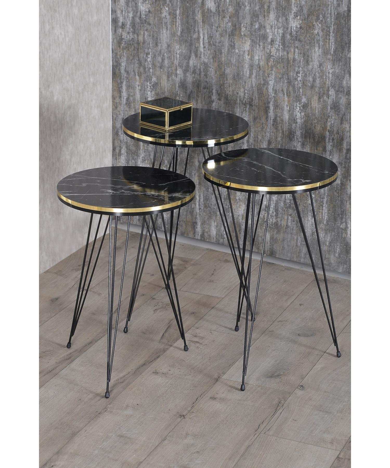 

Столик для гнездования Black Wire Leg Double Gold Bendir
