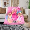 1pc Barbie Fashion Friends Cartoon Blanket,Portable Throw for Travel & Camping, All Season Cozy Blanket,Ideal Gift