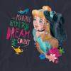Disney Princess Womens/Ladies Making Every Dream Count Cinderella & Jasmine T-Shirt