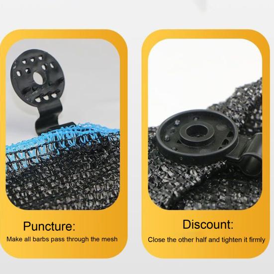 1 Set Shading Net Clip Durable High Temperature Resistant Backyard Greenhouse Shade Cloth Fixing Clamp Daily Use