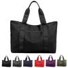 [Jotml] 6-Kleur Tote Bag, Grote Capaciteit, Nylon, 2-Weg, SchouderHandtas, Unisex, Waterdicht (Zwart)