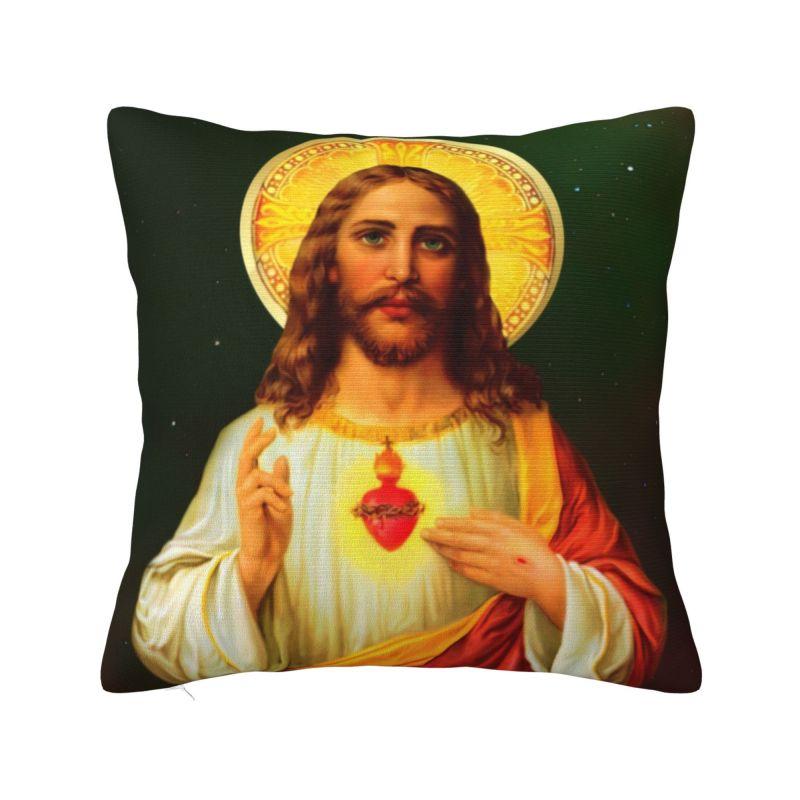 Jesus Saved My Life Cushion Covers Christian Religious Faith Velvet Luxury Pillows Decor Home