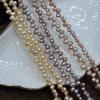 1String, Purple Yellow White Natural Pearls, Top Sided Drilled Hole Pearl Beads for Jewelry Making DIY Crafts (Beads 4-5mm, Length 36cm)