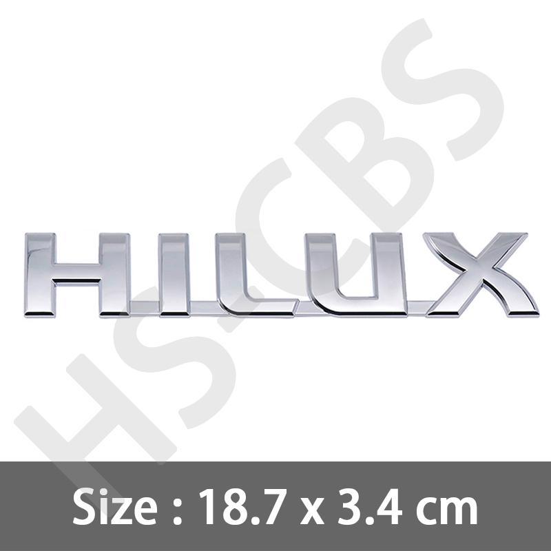 3 Color Metal HILUX Labeling Logo 3D Car Letter Rear Trunk Sticker Badge Tailgate Emblem Car Styling Accessories