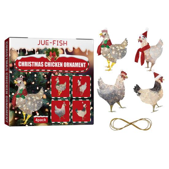 

Рождественская елка, висит, яркая, увеличивающая атмосфера, портативный шарф, кулон с курицей, Рождественская кукла с курицей, кулон, кукла, кулон для вечеринки A
