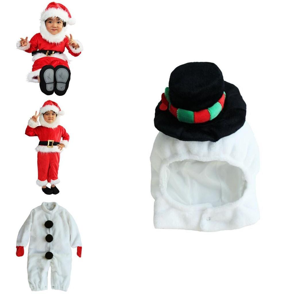 Christmas Kids Snowman Velvet Cosplay Costume Soft Comfortable Gift Idea