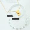 Charming Cartoon Rabbit Gold-Plated Titanium Steel Pendant Necklace