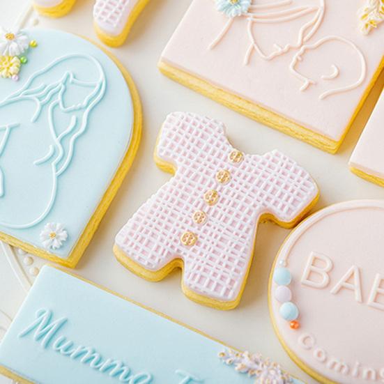 Cookie Cutter Non Stick Easy to Demold Plastic Gratitude Pregnant DIY Fondant Embosser Mold for Mother's Day
