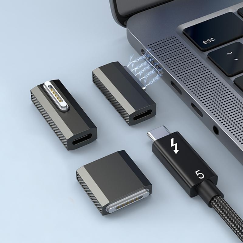 Secure Magnetic Lock Converter From Type C PD140W Fast Charging Preventing Device Drops Enhances Safety