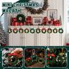 5pcs Mini Christmas Wreath Ornaments Xmas Tree Decor Home Window Display Hanging Decorations Holiday Party Home Accessories