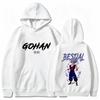Gohan Hoodie Beast Dragon Anime Purple Lightning Aura Streetwear Aesthetic White Oversized Casual Sport Sweatshirts