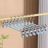 20Pcs Anti-slip Pant Hangers Stainless Steel Pants Clamp Closets Storage Organizer  Living Room