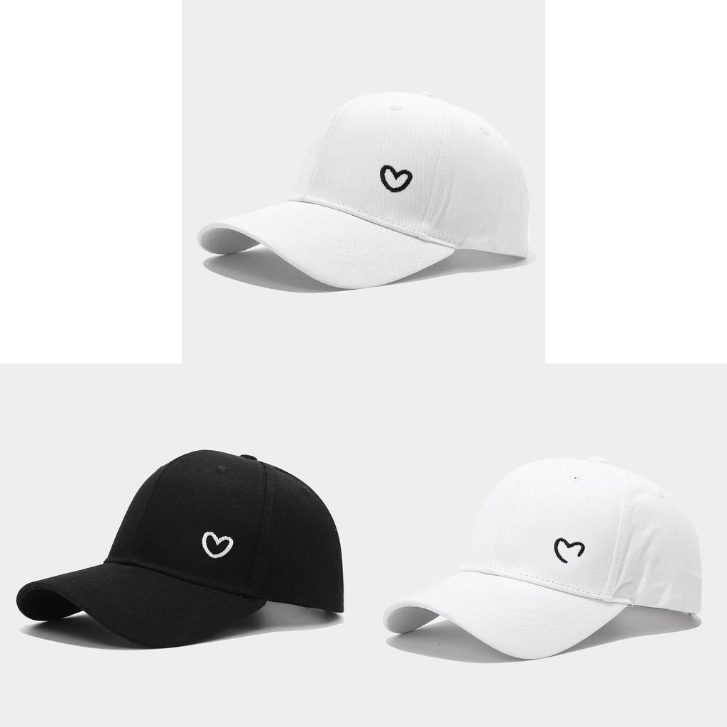 Love Heart Embroidered Baseball Cap With Sun Protection For Casual Outings
