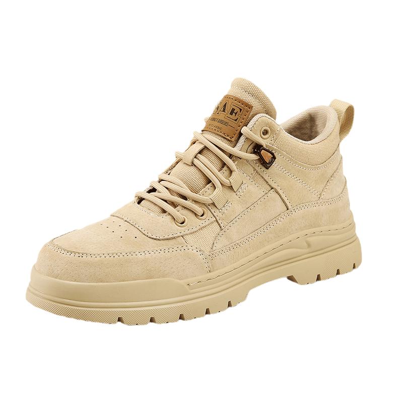 

Fashion High top casual men s shoes Thick bottom height increasing trend style Outdoor autumn and winter youth shoes Classic Black 39 бежевый