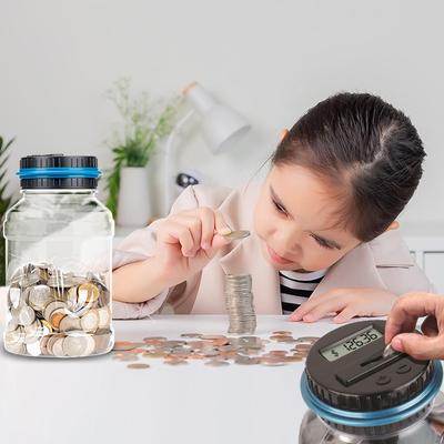 Madeni Para Elektronik Dijital Sayaç Euro Kumbara LCD Sayma Madeni Para Para Tasarruf Kavanozu Dolar Madeni Para Saklama Kutusu