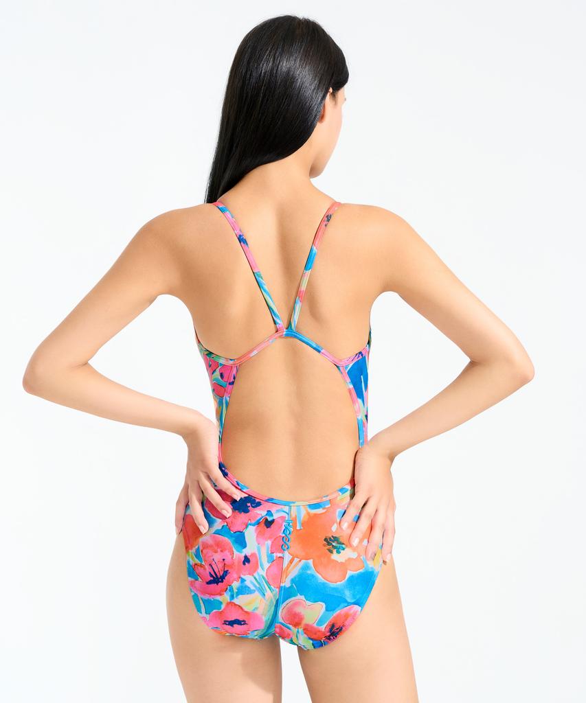 Hugeu Secret Garden Capri Bloom Middle Cut V-Back Wsa2729