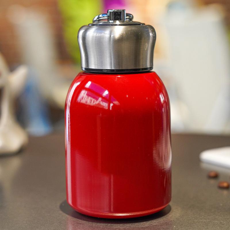 300 ml Kaffe Vakuumflasker Rustfritt Stål Isolert Krus Bærbar Reise Vannflaske Med Lokk Kopper Holder Drikker  Eller Kalde