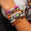 Ghost Halloween Bracelets Bat Beads Bangle Elastic Pumpkin Pendant Bracelets  Gifts