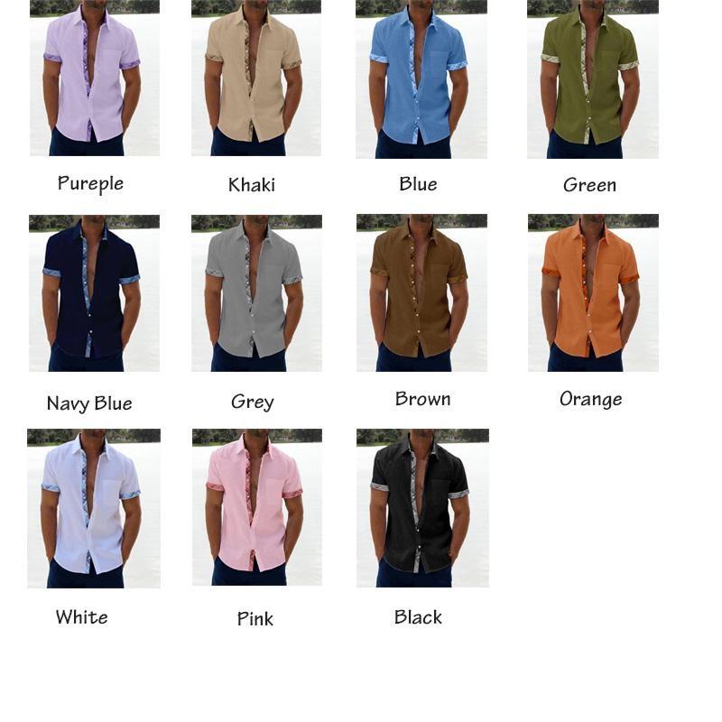 Camisa de manga corta holgada con botones en la parte delantera para hombre, camisa informal de verano con botones para la playa
