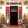 2D Flat, 2pcs, Christmas and New Year Party Couplets, with Snowflake, Gnome, Candy Cane, and Santa Claus Designs, Indoor/Outdoor Holiday Porch and Wal