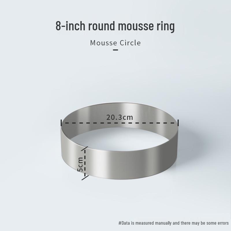 Round Square Heart-Shaped Mousse & Tower Ring, 4-10 Inch, Stainless Steel Baking Mold.