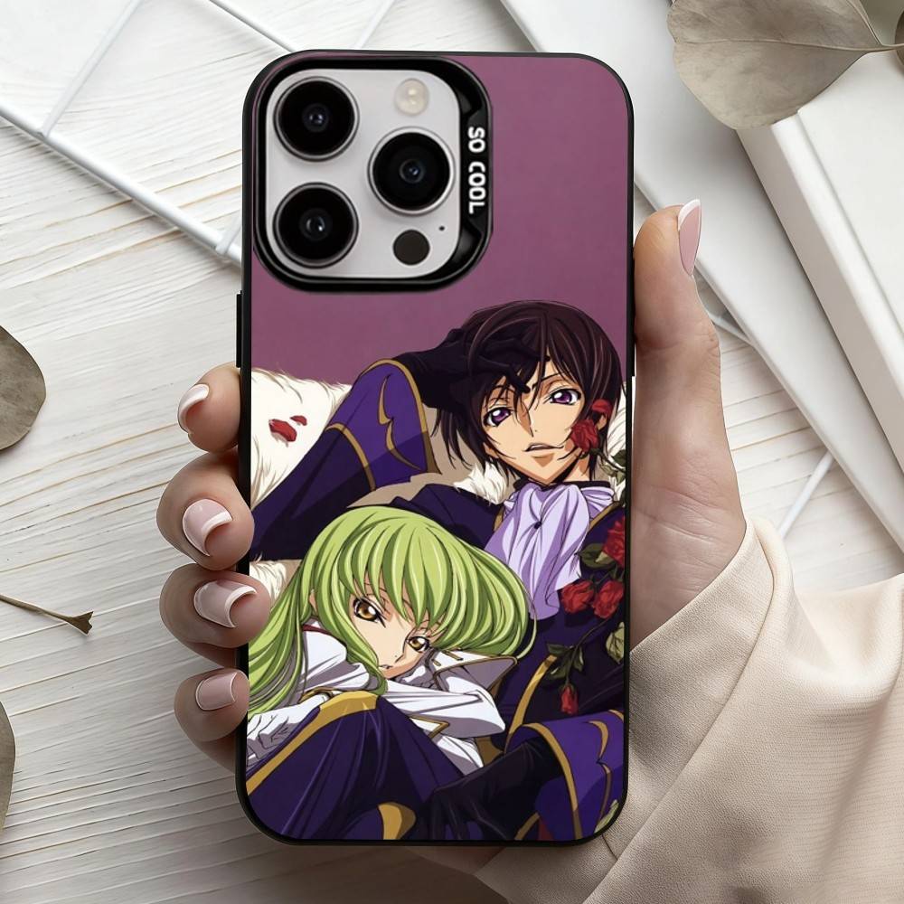 Japanese Anime C-Code G-Geass  Phone Case For iPhone17,16,15,14,13,12,11 Plus,Pro Max Black Candy Silver Phone Case