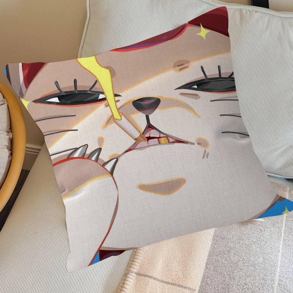 Anime T-Turbo Granny Cat Pillow Gift Home Office Decoration Bedroom Sofa Car Cushion Cover Case 45X45