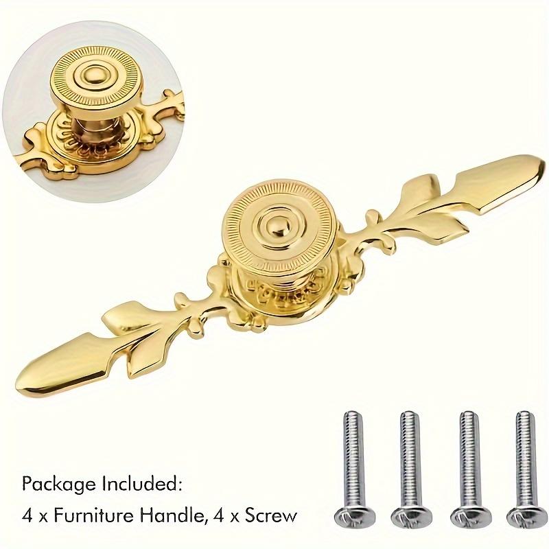 4 Stück Einzelloch mit Etikettengriffen, Aluminium-Türgriffe im Vintage-Stil mit Schrauben für Schranktüren, Schubladen, Schuhschränke, Schrankmöbel-Hardware