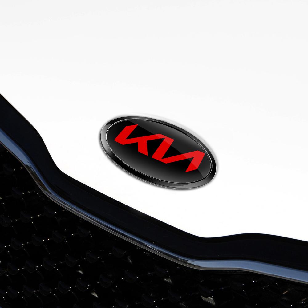 Car Logo 3D Car Front Grill Rear Bumper Tail Door Trunk Emblem Sticker For KIA Sportage GT RIO Ceed Picanto Pegas Sorento Cerato hbkd60