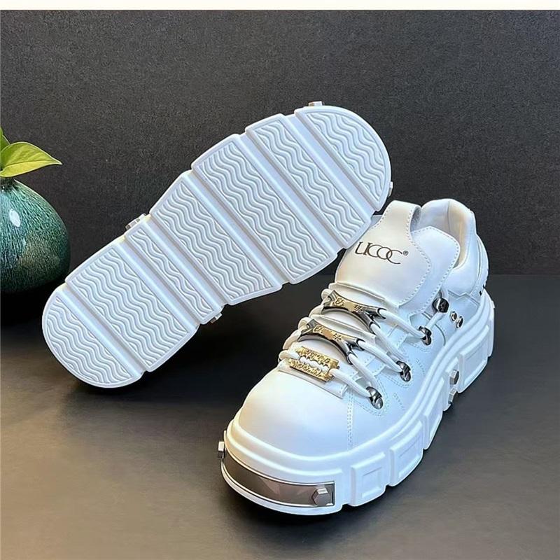  Platform Casual Sneakers For Men Lace Up Thick Sole Fashion Shoes