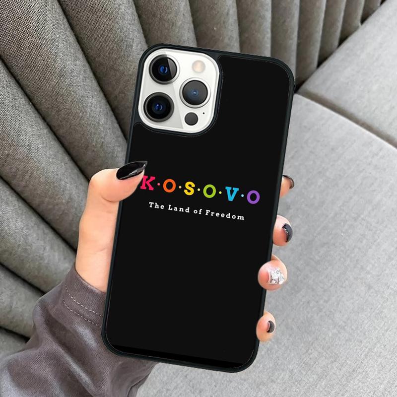 Kosovo Flagge Handyhülle Für iPhone 17 Air 16 16e 15 13 14 Pro Max 11 12 Plus 2022 MAX Hülle Cover coque