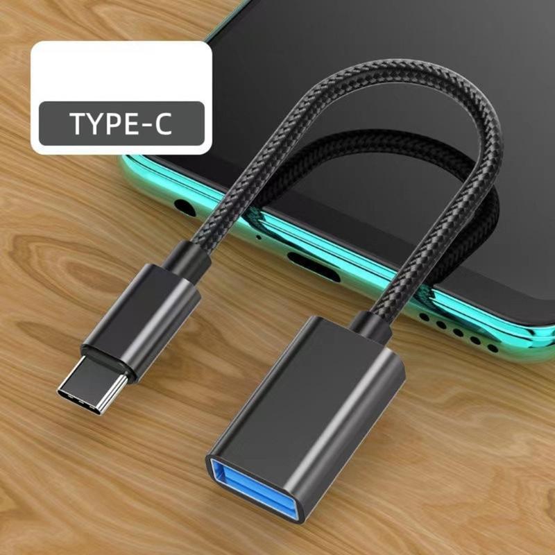3Pcs/Set Type C To USB 2.0 Female OTG Cable For Phone Tablet Connect U Disk Mouse Keyboards With Braided Design