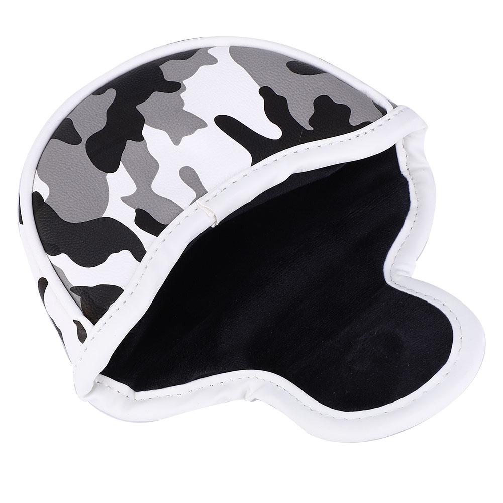 PU Leather Camouflage Semicircular Waterproof Magnetic Buckle Golf Putter Head Cover Club Headcovers