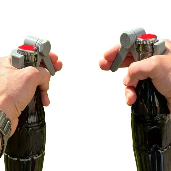 Yousheng One Hand Beer Opener 3D Printed Bottle Cap Popper for Party Portable Flick Off Tool for Camping BBQ Funny Gadget Gift for