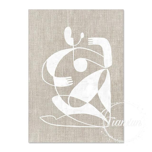 Scandinavian Nature Landscape Canvas Painting Grass Beach Sunset Wall Art Poster Nordic Printing Modern Picture Home Decoration No Frame