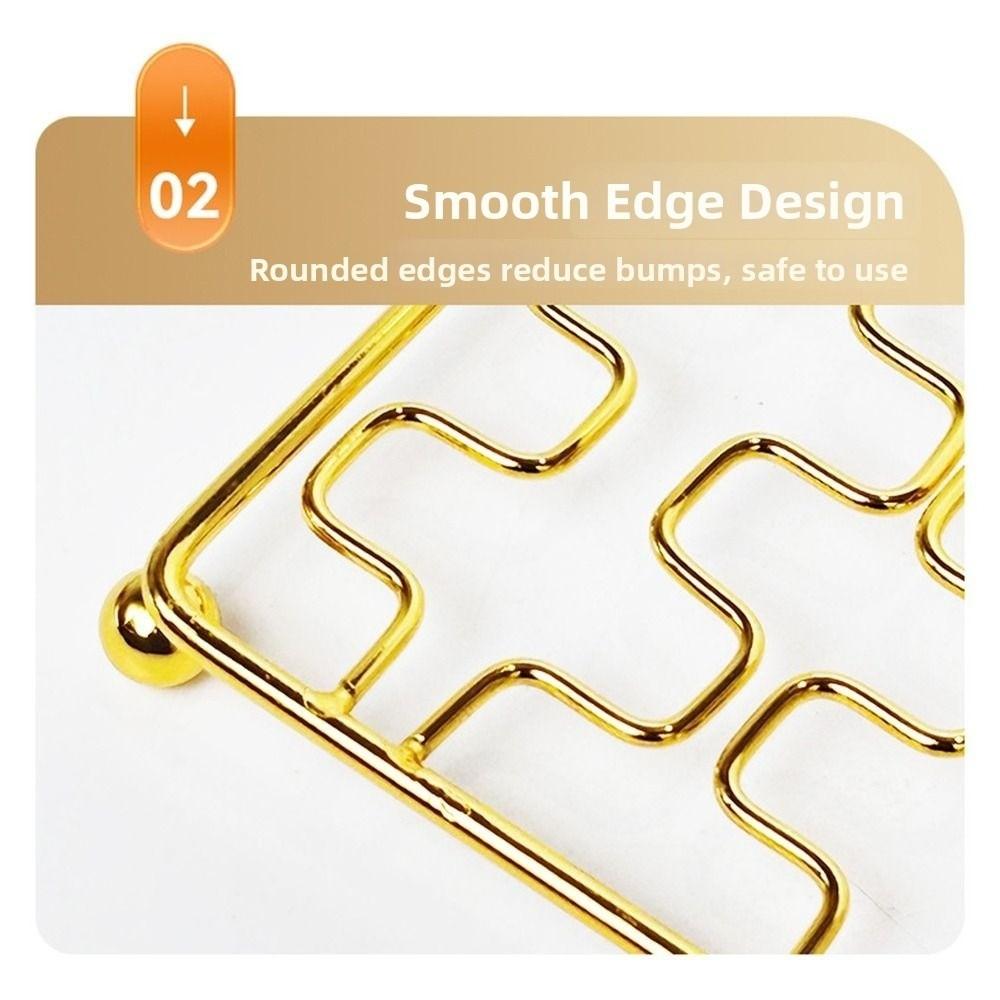 Heighted Foot Iron Insulation Pad Rust-proof Non-slip Heat-resistant Coaster Multifunctional Food Grade Gold Trivets