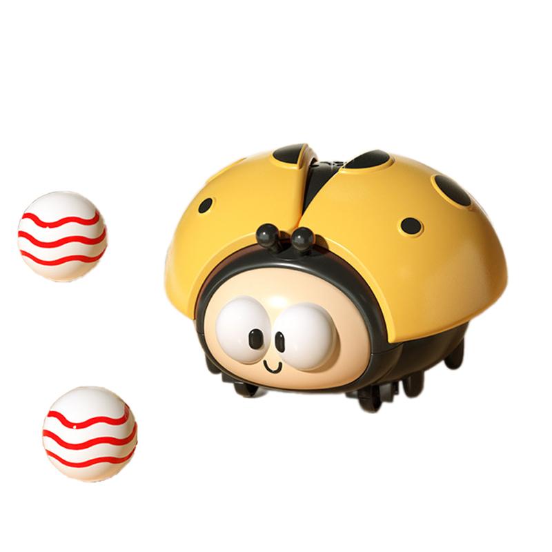 Божья коровка Подвесной мяч Игрушка | Милая Электрическая Божья коровка Летающий мяч Игрушка, Перезаряжаемая Подвесная Интерактивная Игрушка для мальчиков девочек жёлтый